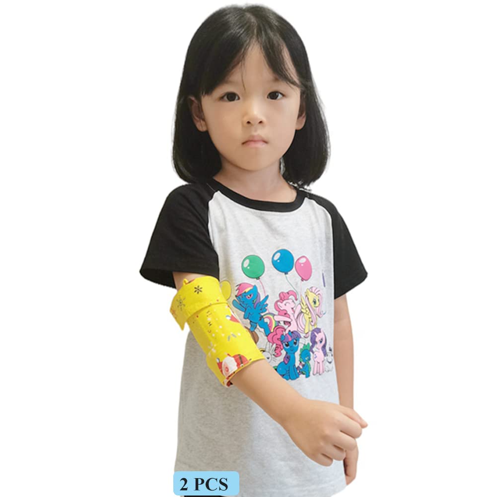 2PCS Elbow Immobilizer Splint & Arm Restraint Wrap for Babies Kids-Stop HAND-TO-FACE habits Stop Thumb Sucking Habit, Scratching Face, Pulling Hair (Small-2pcs)