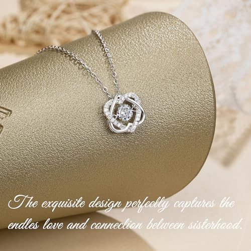 Big Sister Little Sister Gifts, Sterling Silver 2 Infinity Heart Necklace, Matching Big Sis Lil Sis Birthday Gifts Christmas Jewelry Ideas2