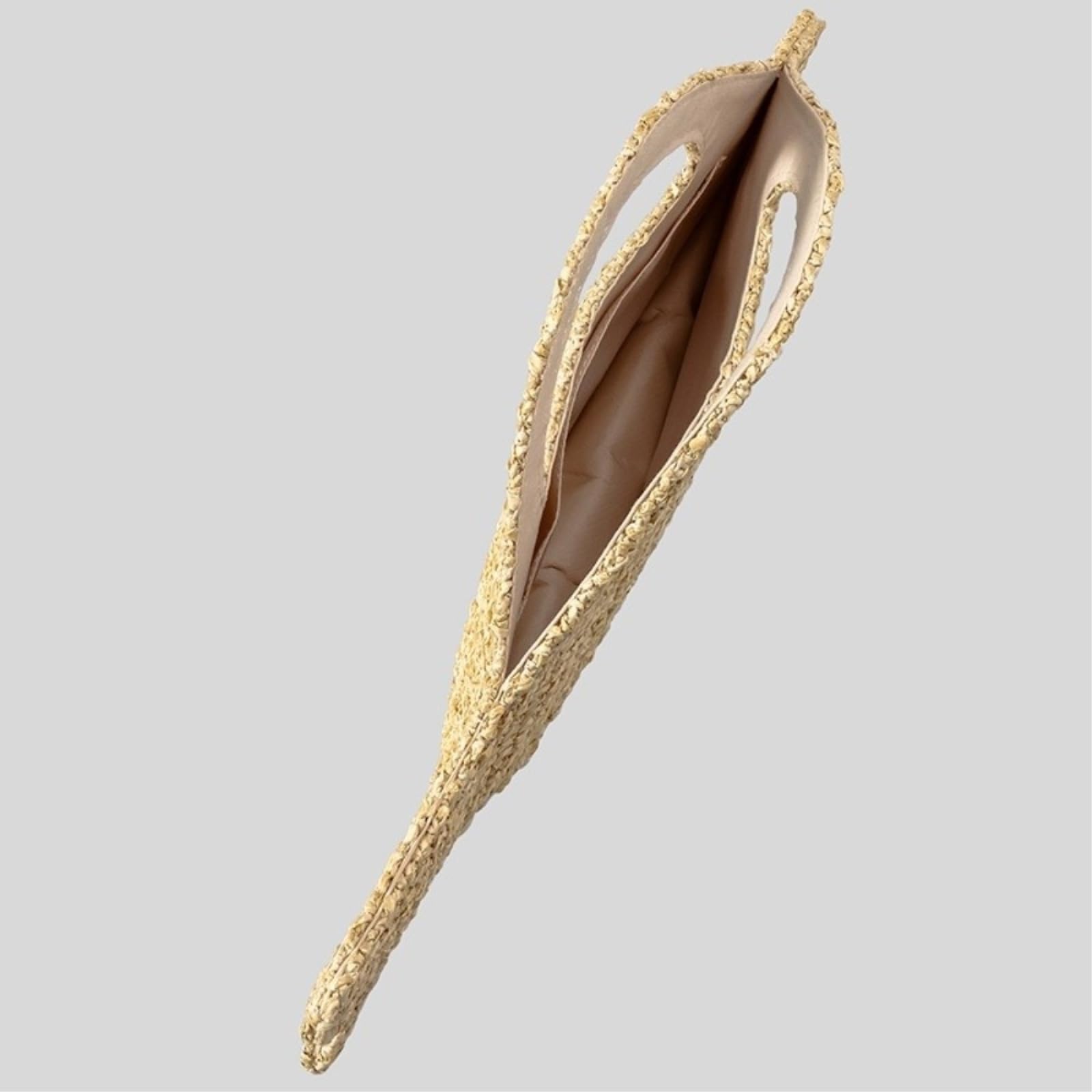 Borsa Spalla Paglia Tessuta di Grande capacità Divertente Carina A Maglia Forma Pesce Leggera Ecologica Quotidiana-Khaki