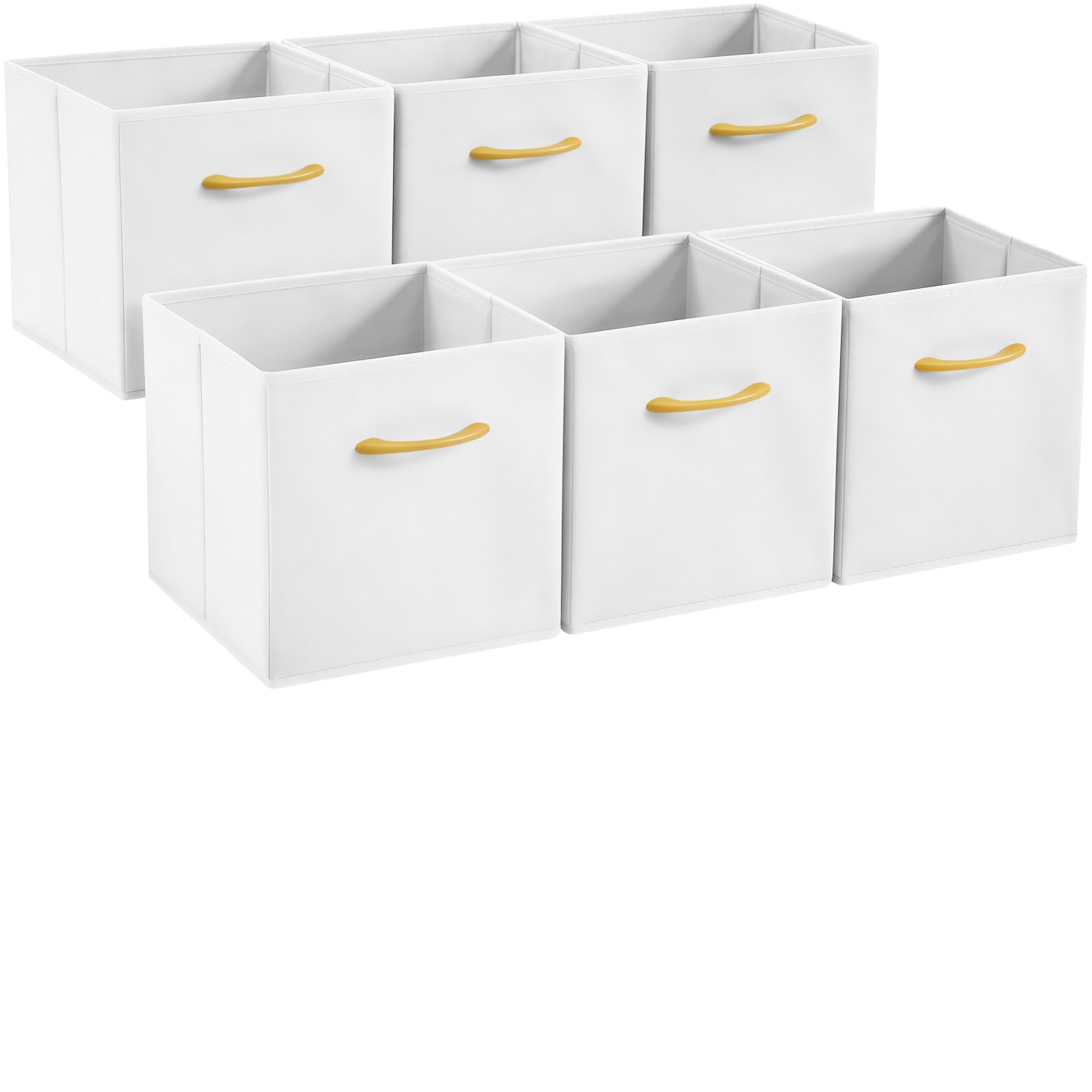 Collapsible Fabric Storage Cubes, Pack of 6 Foldable Boxes with Handles