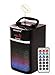 Sykik Bluetooth Portable Speaker with Light Show, Powerful Power Output, SD USB, Remote & Carrying Case, 6W