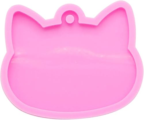Miniatura 6 de Molde de silicona brillante y brillante estilo gato, molde de silicona grande para etiquetas de mascotas para mascotas y gatos, llavero de