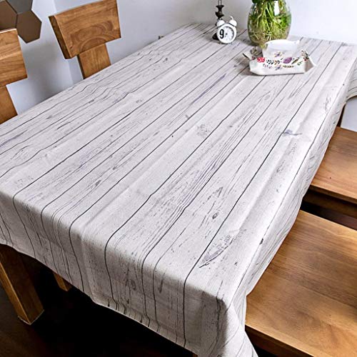 Table à manger style européen grain de bois avec nappe et tabouret