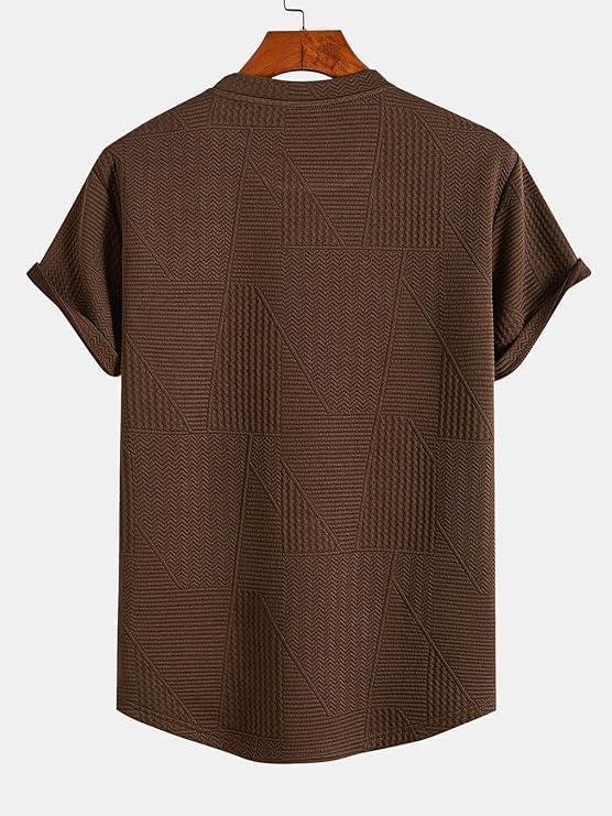 Image of GRECIILOOKS T Shirt for Men Poly Cotton | Textured Oversized Fit Man t-Shirt | Round Neck Half Sleeve Men t-Shirt's (Available in Plus Size)