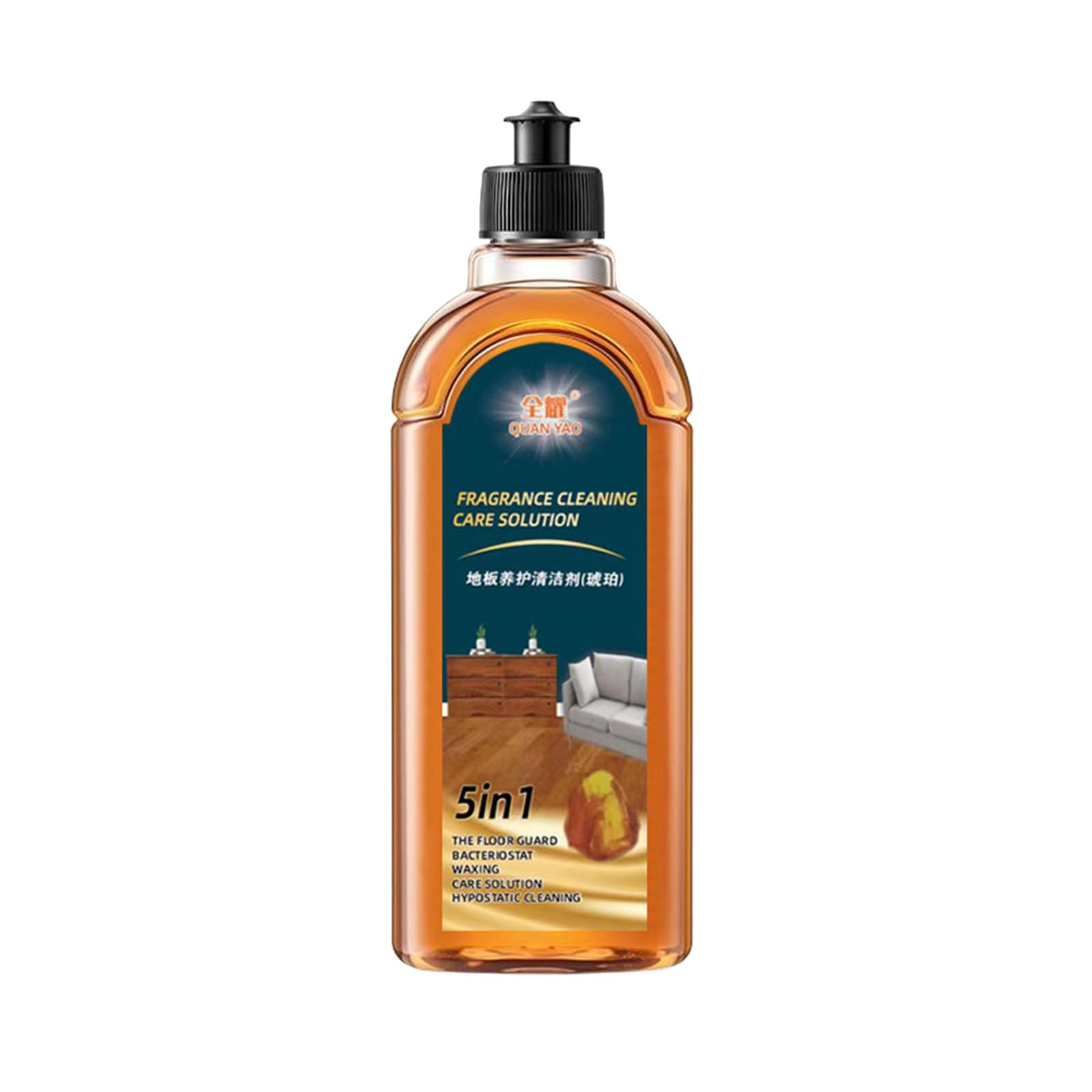Produktbild von Aucosh 5-in-1 Bodenreiniger – 500 Ml, Für Holz, Fliesen & Marmor – Mit Zitronenduft Und Natürlichem Glanz