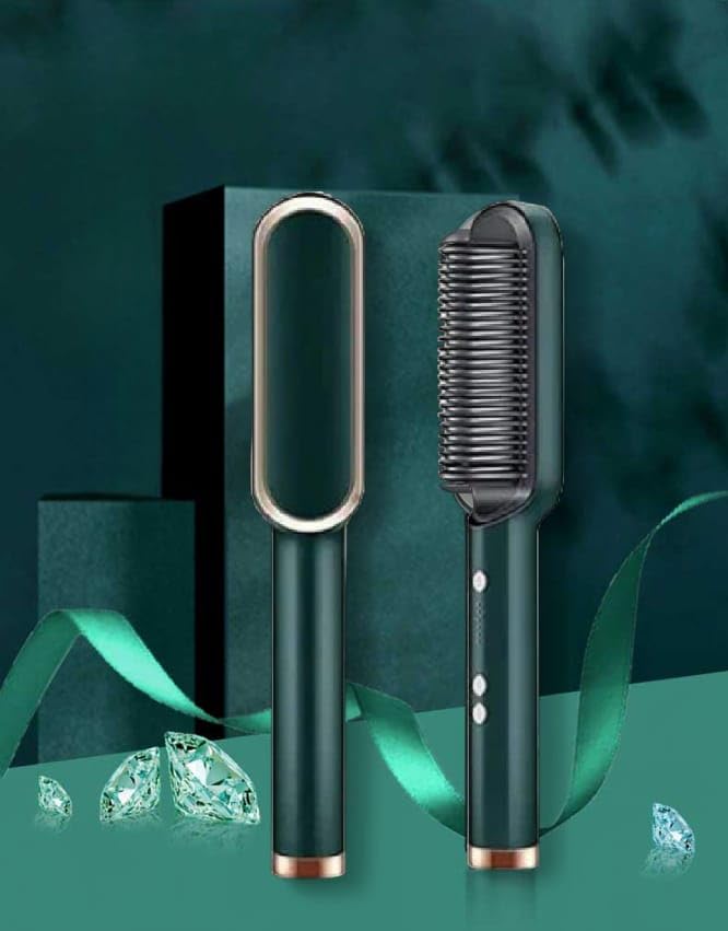 VIANJA Hair Straightener Comb Brush for Women, Hair Styler Brush Hair Straightening Iron, Straightener Machine PTC Heating Electric Comb Hair Straightener with 5 Temperature - Multicolor-image-44