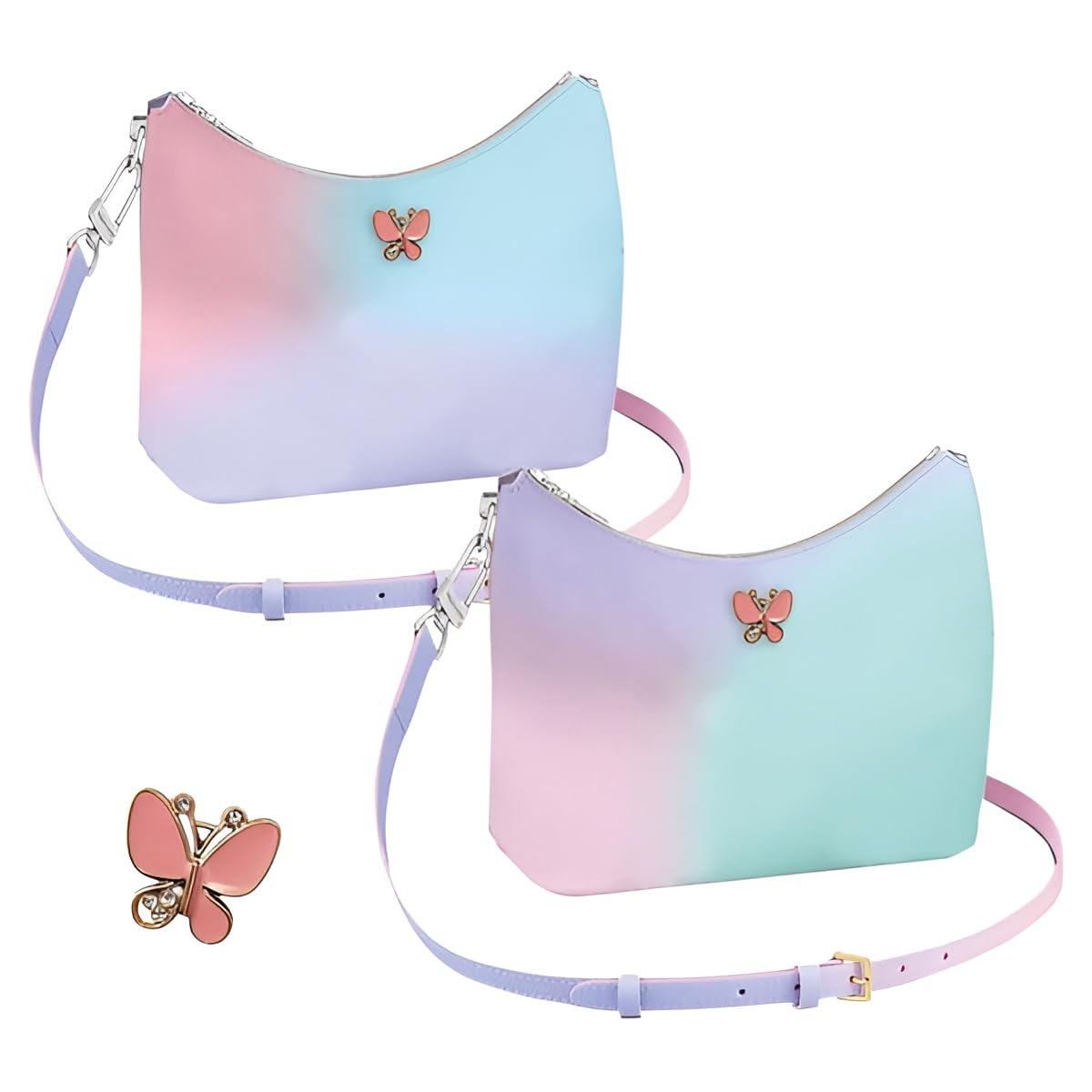 Be Happy Borsa Moon Bag Gradient - Tinta Unita (1 Pezzo Random) - 24x22x13 cm