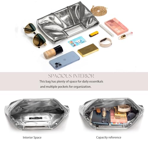 Image of CARIEDO Evening Clutch Bag Bright Color PU Leather Formal Handbag Suitable for Wedding Prom Black Tie Events