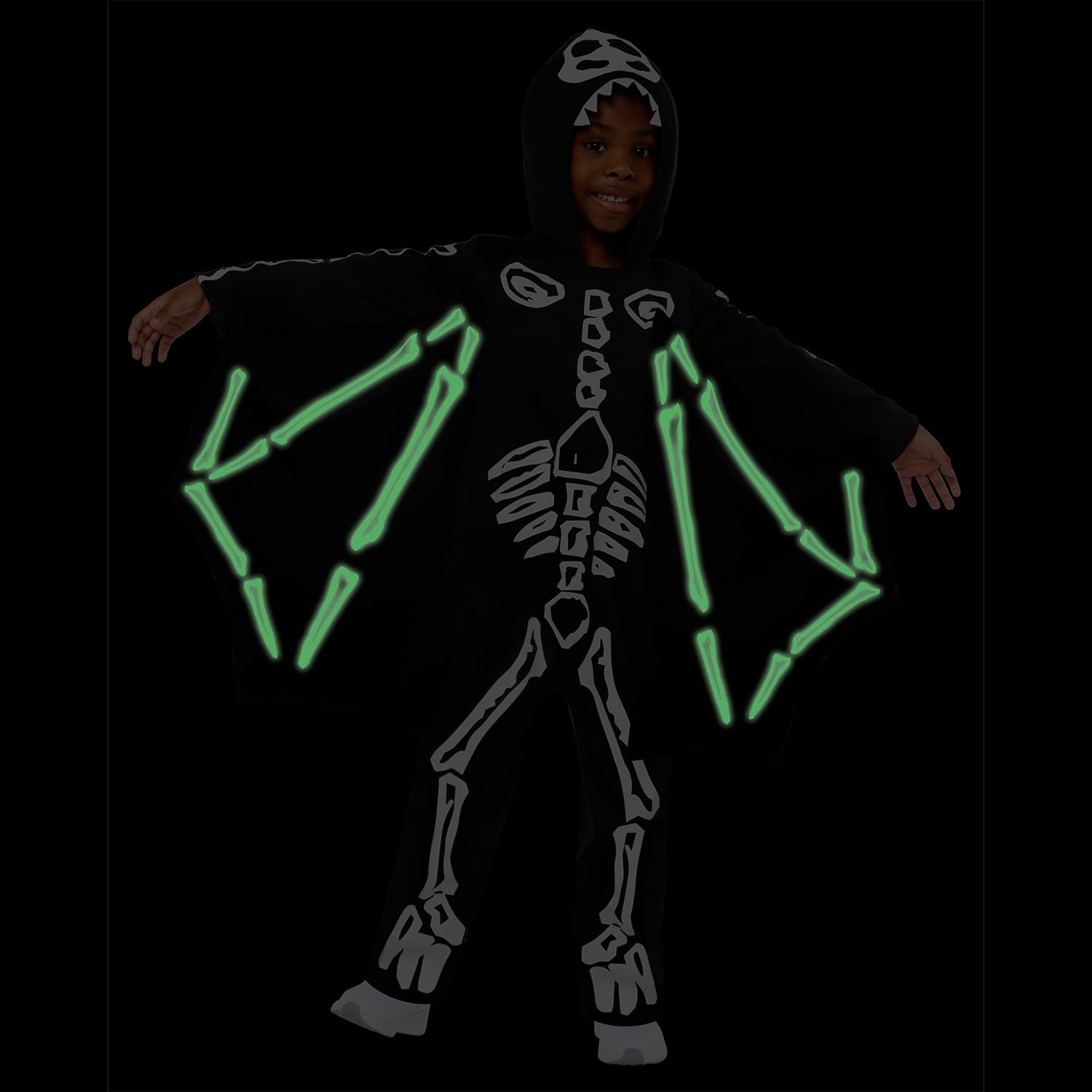 amscan - Boys Halloween Skeleton Pterodactyl Fancy Dress Costume Age: 3-12 Years