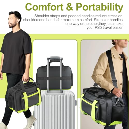 Image of Ezgnuk Carrying Case for PS5 Console, Protective Travel Case for PS 5, Large Capacity Storage Bag Compatible with Playstation 5, Game Discs and Accessories