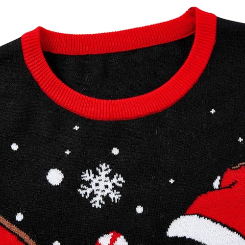 RAISEVERN Ugly Christmas Sweater for Men Women Knitted Pullover Tops2