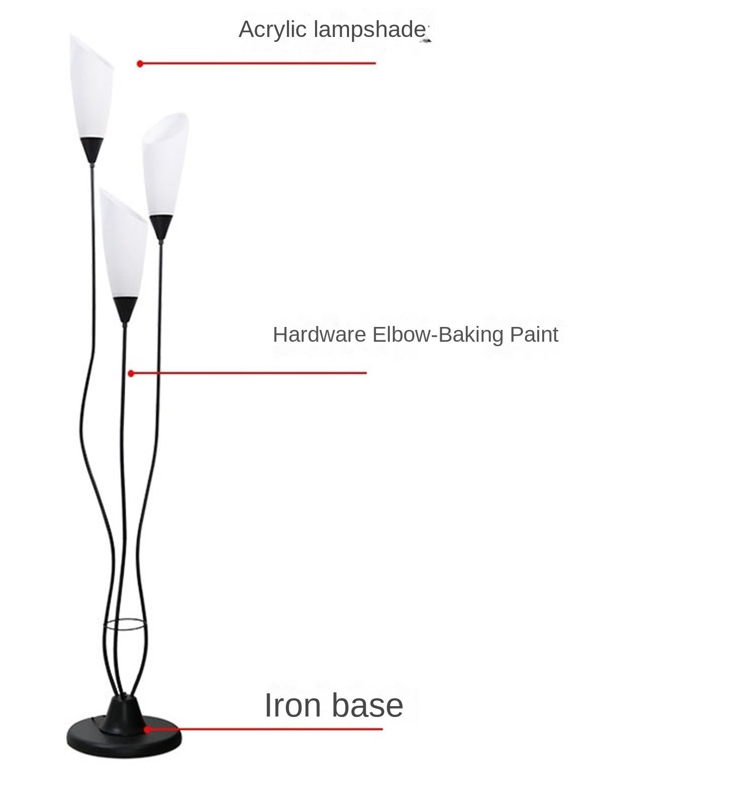 Standing Lamps Nowoczesna, Prosta, Trzygłowicowa Lampa Podłogowa, Kreatywna Stojąca Do Salonu Podłogowa Salonu