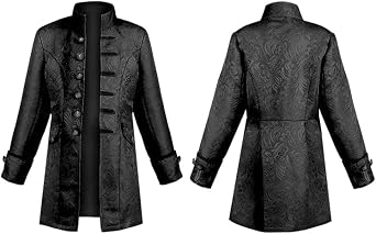Boys Steampunk Gothic Victorian Coat Uniform Halloween Costume Jacket