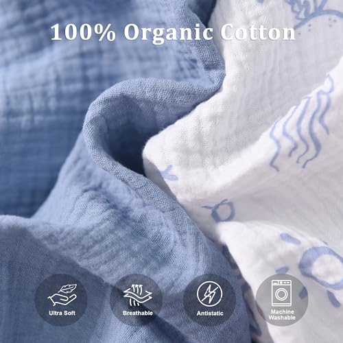 Image of TADO MUSLIN Organic Cotton Muslin Bassinet Sheets, 2 Pack - Soft, Breathable, Universal Fit for Oval, Rectangle & Hourglass Mattresses, Machine Washable, Neutral Colors for Baby Boys & Girls