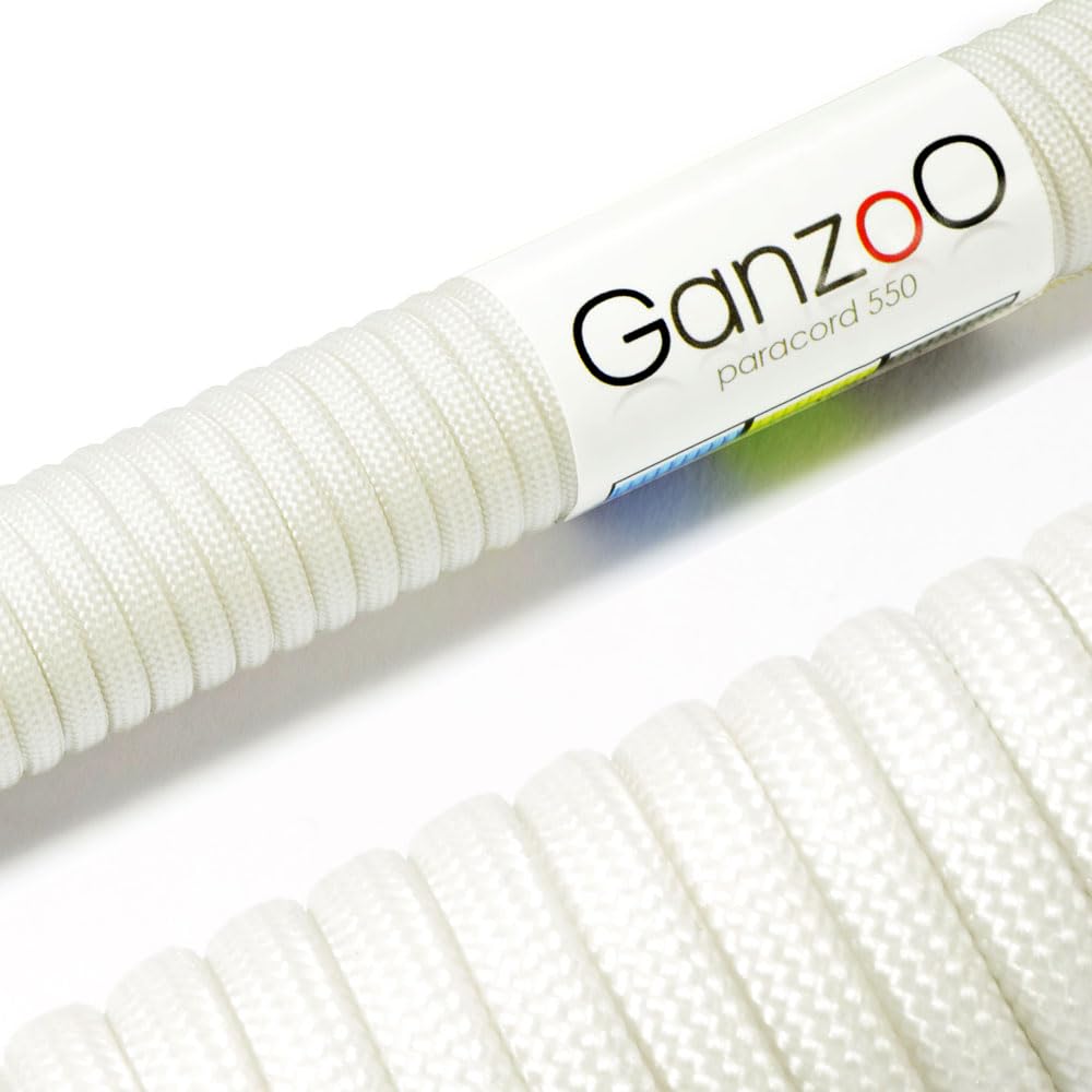 Ganzoo Paracord 550 Tipo 3, Cuerda 4 mm 100 m con 7 hebras Interiores, Funda poliéster/Nylon, para Outdoor Camping Supervivencia, rutas de Trekking, asegurar Tienda, Collar y Correa Perro, Oliva — view 10