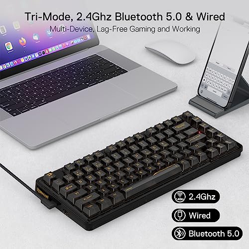K649 PRO Tastiera da Gioco RGB Wireless, 78%, 82 Tasti Meccanica Trasparente, Hot-Swap, 5 Strati di Attenuazione, US Layout - Tastiera gaming - Immagine 4