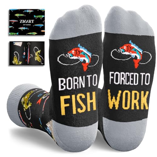 Zmart Fishing Gifts For Fisherman - Funny Fly Fishing Gifts, Fish Socks Men