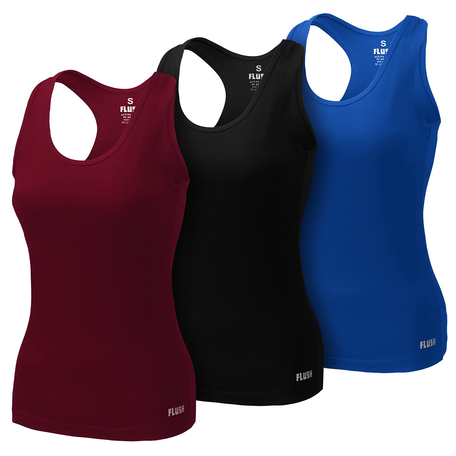 Women's Tank Top Pack of 3 for Women - Ribbed Yoga Tank Top Racerback Long Tight Fit Gym Shirt Activewear Clothes