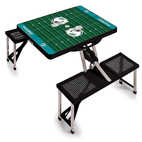 Image of Picnic TIME NFL Football Field Folding Picnic Table, Camping Table, Outdoor Table with Umbrella Hole