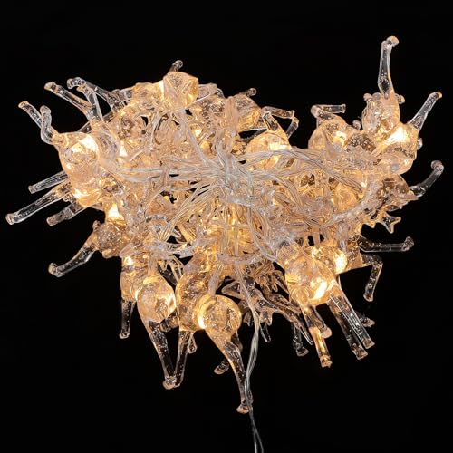 Cadena de luces LED de bajo consumo SHINEOFI con 20 lámparas de alce para adornar el hogar