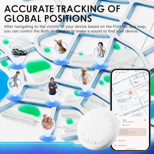 Image of Mini GPS Tracker for Vehicles,Tracker Device for Vehicles No Subscription No Monthly Fee No SIM,Hidden Tracking Devices for Cars with Magnetic Case(Available for Android and iOS)