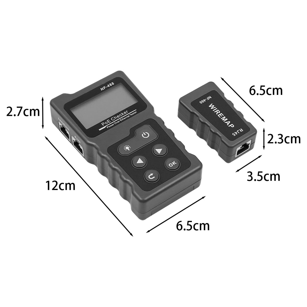 Testeur de réseau Testeur Ethernet Testeur Rj45 avec écran LCD pour l'identification Automatique du Test de Puissance de Boucle de Charge de Tension POE