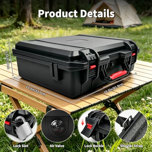Waterproof Hard Case Fits Starlink Mini, Custom Foam Starlink Mini Dish Storage Box with Portable Dual Carry Options (Hand & Shoulder Carry), Stores Star Link Mini Accessories for Camping & RV Travel - image 2