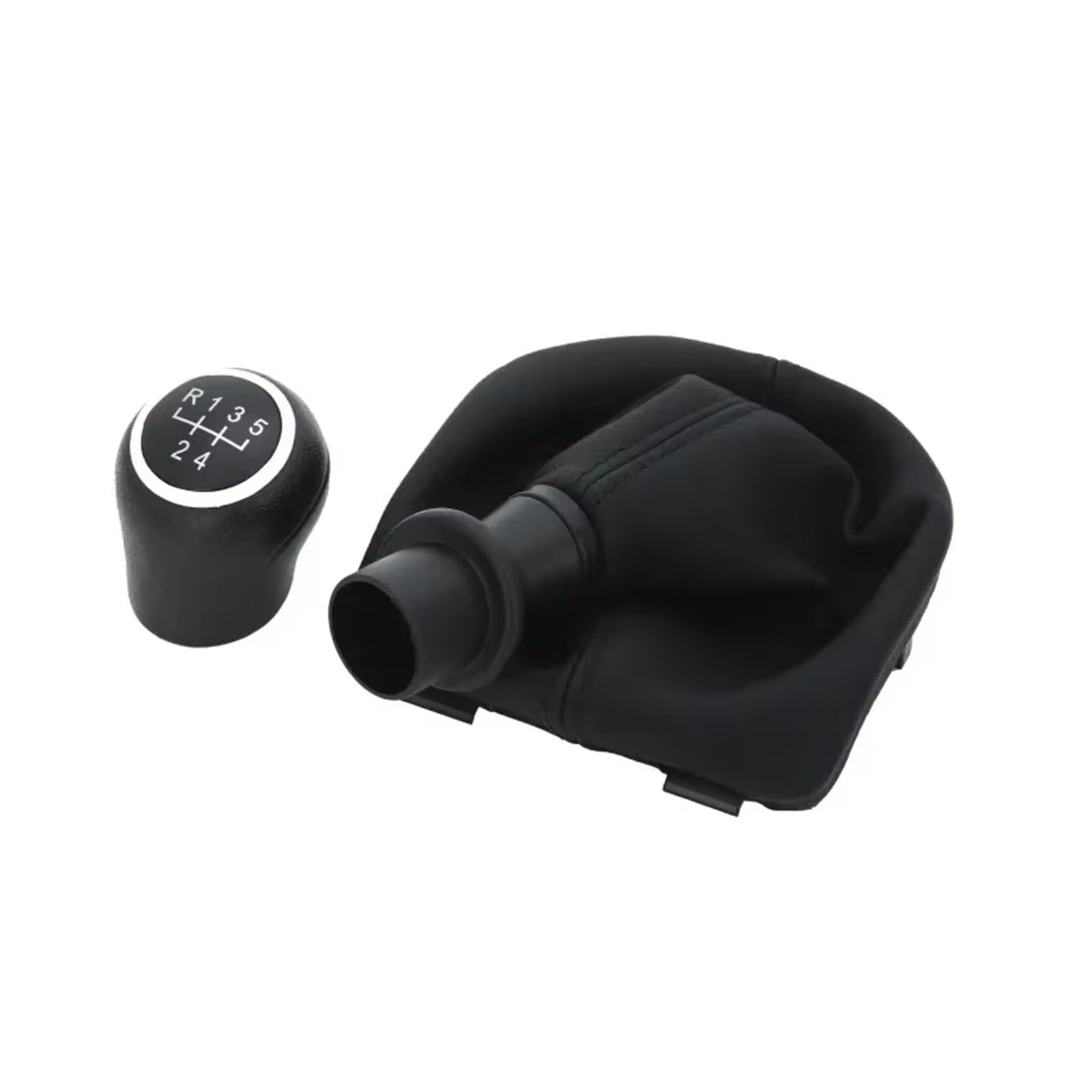 OUVECR Car Shift Gear Knob Handle for VW T6 T7 for Transporter for Multivan for Caravelle 2016-2020 Gear Shift Knob Shifter Lever Gaiter Boot Gear Shift Cover(5 Speed)
