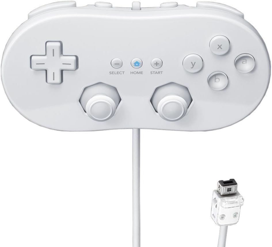 Zettaguard Classic Controller Compatible with Wii, White 2Pk
