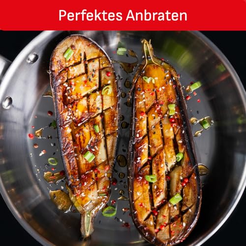 Tefal Virtuoso 2-teiliges Pfannenset 24 + 28 cm, Pfannen Induktion, hochwertiger Premium-Edelstahl, unversiegelt… – Ansicht 2