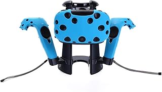 ouvido com suporte realidavirtual, suporte realidavirtual e suporte controle, suporte exibição 3D para Oculus Rift HTC Vive Oculus Rift Samsung Gear VR Headset (preto)