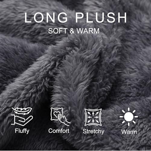 Vulcanodon Mens Robe Big and Tall with Hood, Full Length Plush Robe for Men Long Fleece Bathrobe3