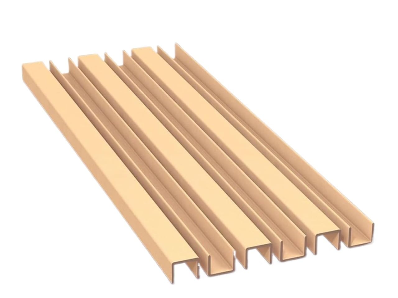 Protecteur d'angle en carton, Lot de 100 protections d'angle en forme U for portes d'entrepôt et chargement navires, protection anti-choc(50mm(2.0 In),L 50cm/20 in)