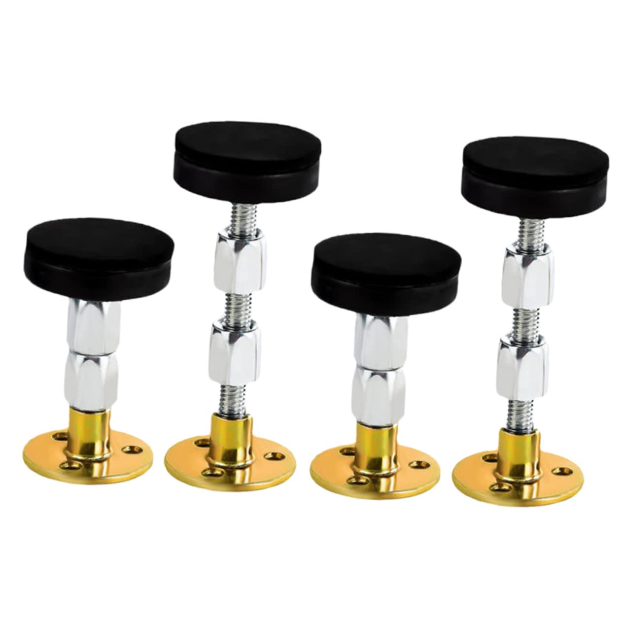 STOBAZA 4Pcs Adjustable Headboard Stoppers Shake Bed Frame Fixers for Noise Reduction Easy Install No Drilling for Gaps Between Furniture and Walls