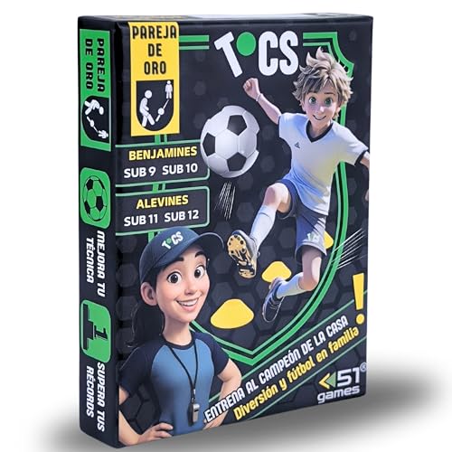 TOCS Casal de ouro | Exercícios de futebol para crianças | 37 desafios para superar em casal | Melhore a sua técnica | Anote e supere os seus recordes | Presente 8, 9, 10 e 11 anos, o seu treino em