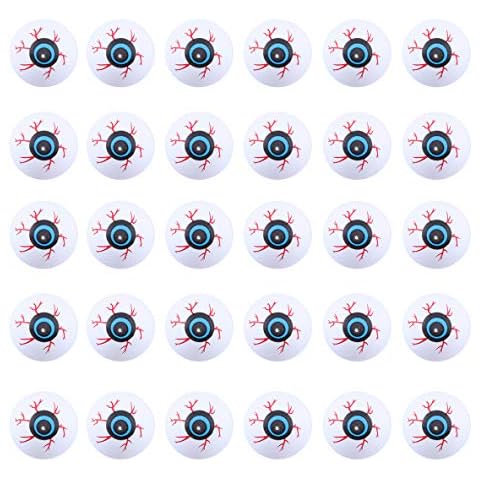 Halloween Eyeballs Bouncy Creepy Eye Balls for Kids Toys, 30pcs 1.5In Fake Eye Balls Hollow Eyeballs for Halloween Party Favors Goody Bag Fillers, Halloween Terror Props for Haunted House Decoration Cover