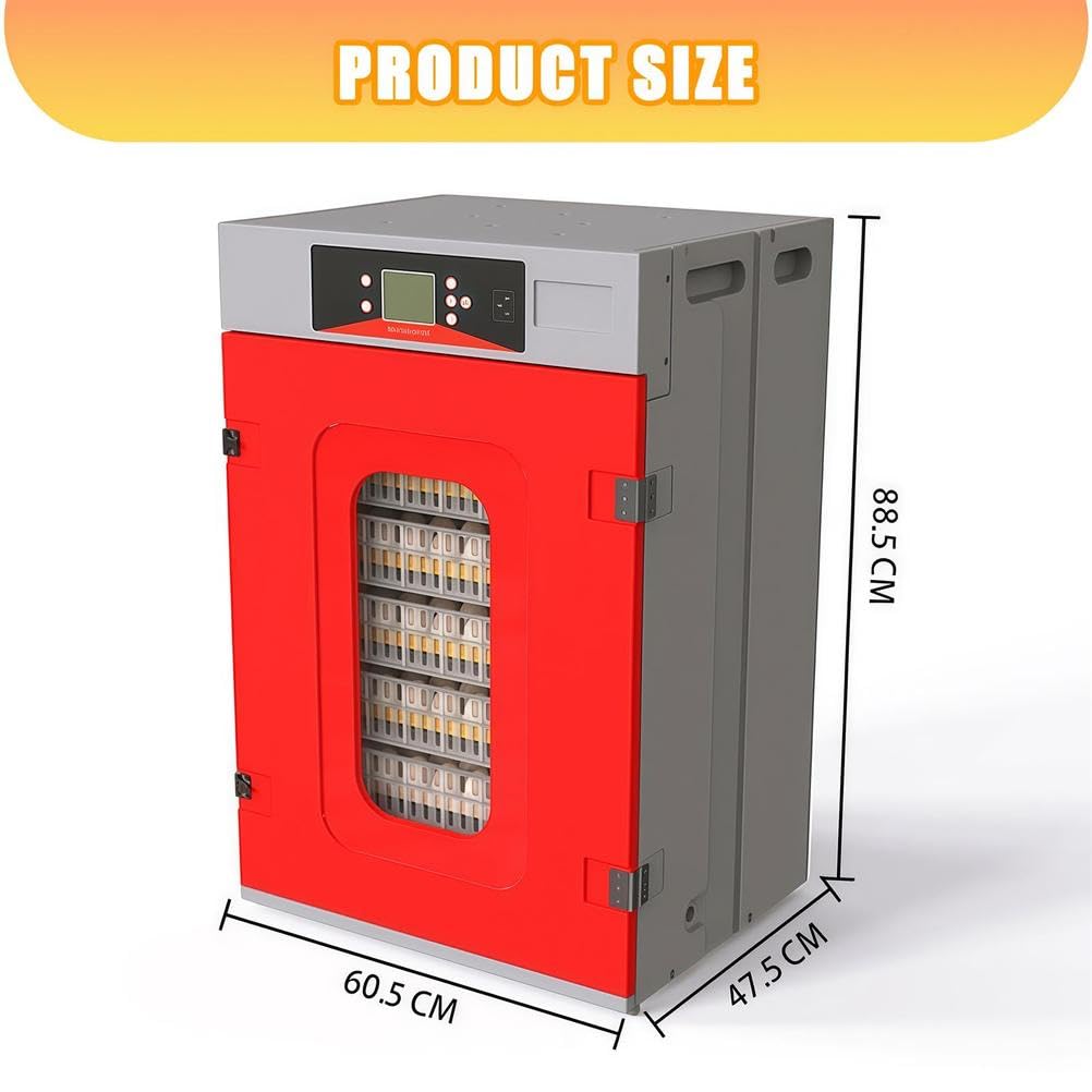 Incubadora digital automática de huevos, capacidad de 400 huevos con control de temperatura y rodillo de giro de 360° para incubar pollo, pato, ganso, codorniz