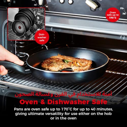 Image of Tower Cerasure Fry Pan with 3X Non-Stick Ceramic Coating for Low Oil Cooking, Quick & Even Heating, Gas & Induction Compatible, Aluminium Cookware, 1.5-Year Warranty (18 cm)