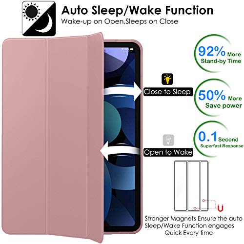 Image of DuraSafe Cases for iPad Air 4 5 6 Gen 2020 2022 2024 Air 11 A2588 A2589 A2591 A2316 MM9E3HN /A MM9D3HN /A MME23HN /A MM9C3HN /A MM9F3HN /A MYFQ2HN /A MYFM2HN /A MYFR2HN /A MYFP2HN /A MM9N3HN /A - Rose Gold