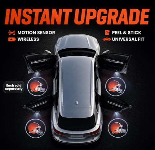 Image of LED Car Door Light - Officially Licensed NFL Wireless Projector - Show Your Team Pride - Battery Powered, Easy Install