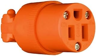 Legrand Pass & Seymour 6887OCC10 15 Amp 125V Light Duty Connector, 3 Wire, Orange (1 Count)