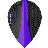 Harrows Retina Dart Flights - 100 Micron - Extra Strong - Pear - 1 Set (3) (Purple)