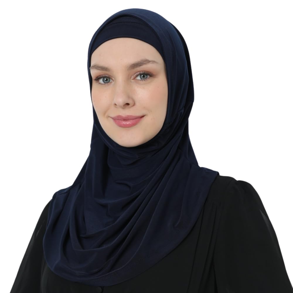 istanbul styles Elegant Stretchy Hijab for Women, Instant and Durable 2 Piece Hijab