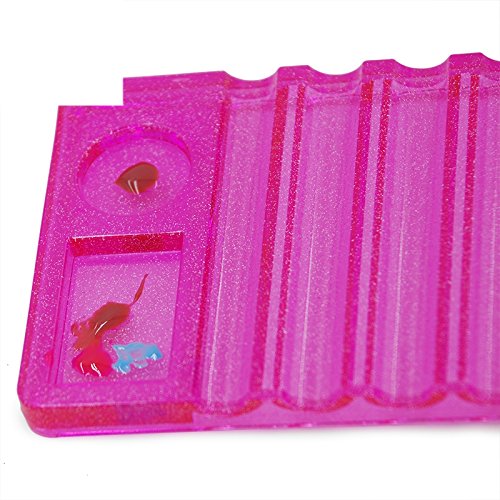 Soporte para pinceles de uñas rosa KADS con paleta acrílica miniatura 4