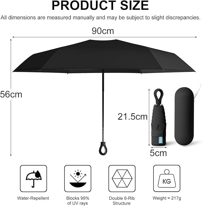 Image of Zemic Umbrella, UV Big Size Umbrella for Sun Protection Rain Windproof Strong Large 3 Fold For Men Women Kids Boys Girls Perfect & Stylish Windproof & Compact''