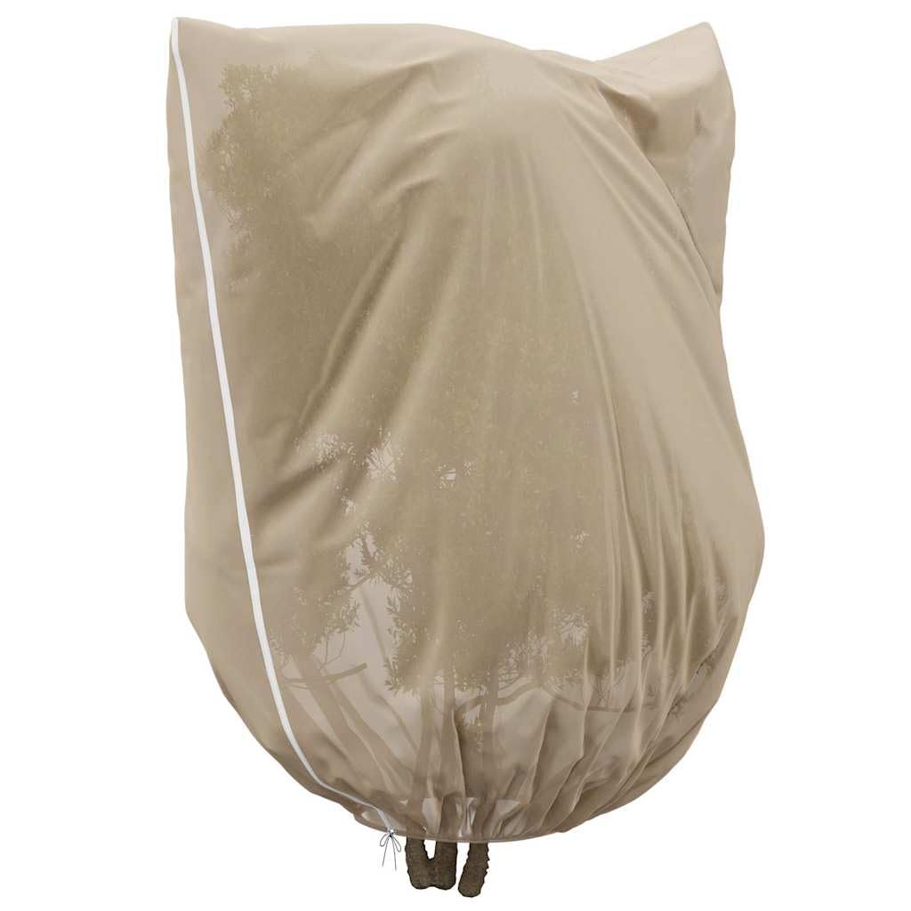 Winterschutz für Pflanzen Beige Vliesstoff 2,4 x 2 m mit Reißverschluss Kordelzugverschluss Wiederverwendbar für Garten Terrasse Außenbereich Schutz Pflanzenpflege Zubehör
