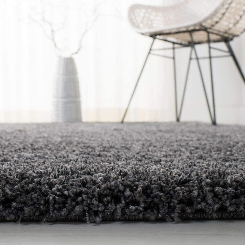 Image of Carpet for Living Room 5X7 FEET Modern Soft Shaggy Carpet Thick, Fluffy & 2 inch Pile Shag Rug for Your Kids Room, Bedroom & Livingroom (Dark Grey)