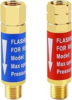 Vista 6 de Juego de Válvulas Antirretorno de VAPHY para Oxígeno y Acetileno, Regulador de Extremo con Rosca de 9/16-18, Tamaño B