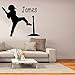 NSRJDSYT Nome Personalizzato Giovane Giocatore di Baseball Adesivi in ​​Vinile da Parete Decalcomania da Baseball Sportiva per la Decorazione della Camera da Letto de 136x114cm