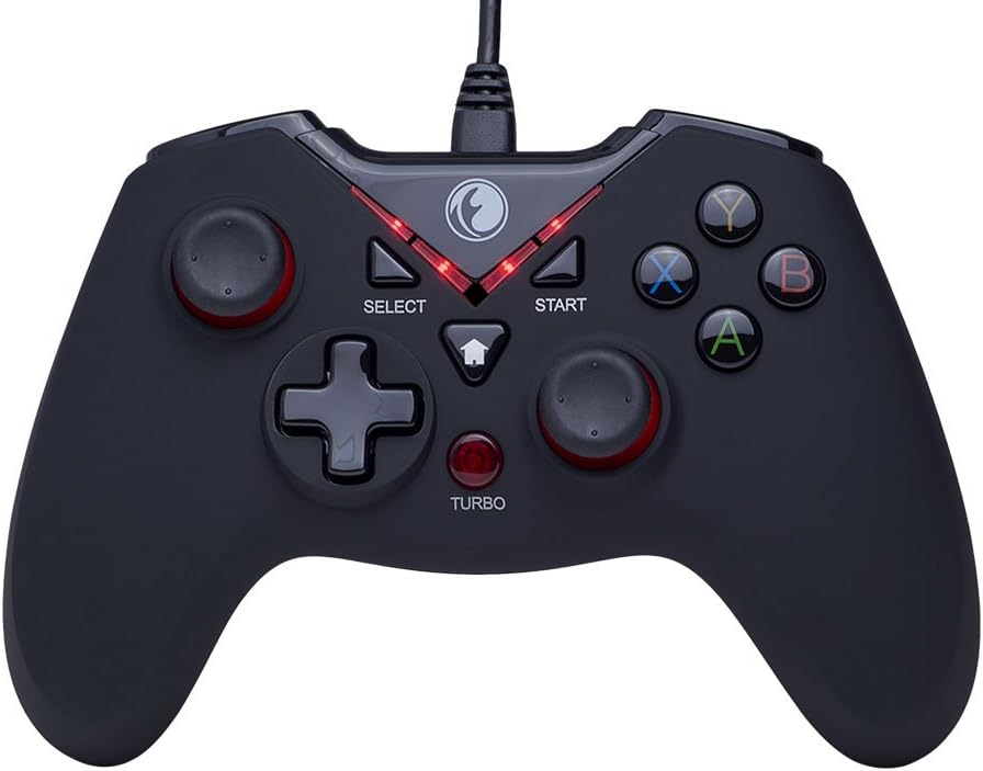 ZD IFYOO V-one Wired Gaming Controller USB Gamepad For PC(Windows XP/7/8/10) & PlayStation 3 & Android & Steam - [Black&Red]